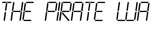Font : LCD2-Light Custom Text : The Pirate Way Test your own text here Click to download or to view this font on a tshirt that can be custom printed in Bali