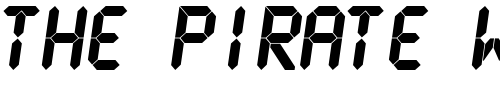 Font : LCDMono-Ultra Custom Text : The Pirate Way Test your own text here Click to download or to view this font on a tshirt that can be custom printed in Bali
