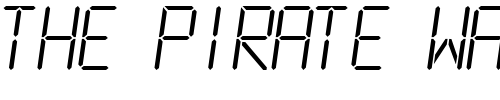 Font : LCDMono2-Light Custom Text : The Pirate Way Test your own text here Click to download or to view this font on a tshirt that can be custom printed in Bali