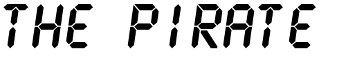 Font : LCDMono2-Ultra Custom Text : The Pirate Way Test your own text here Click to download or to view this font on a tshirt that can be custom printed in Bali