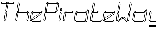 Font : LCDOutlineSSK-Regular Custom Text : The Pirate Way Test your own text here Click to download or to view this font on a tshirt that can be custom printed in Bali