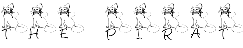 Font : LCR-Kat-s-Cattitude Custom Text : The Pirate Way Test your own text here Click to download or to view this font on a tshirt that can be custom printed in Bali
