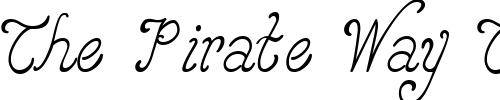Font : LD-Calligraphix Custom Text : The Pirate Way Test your own text here Click to download or to view this font on a tshirt that can be custom printed in Bali
