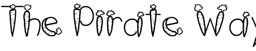 Font : LD-Carrot Custom Text : The Pirate Way Test your own text here Click to download or to view this font on a tshirt that can be custom printed in Bali