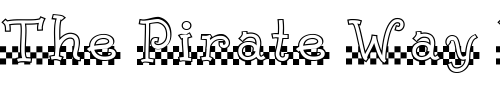 Font : LD-Checked Custom Text : The Pirate Way Test your own text here Click to download or to view this font on a tshirt that can be custom printed in Bali