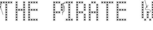 Font : LD-Crosstich Custom Text : The Pirate Way Test your own text here Click to download or to view this font on a tshirt that can be custom printed in Bali