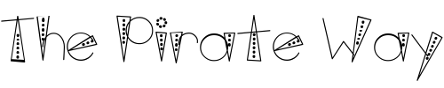Font : LD-Deco-Dots Custom Text : The Pirate Way Test your own text here Click to download or to view this font on a tshirt that can be custom printed in Bali