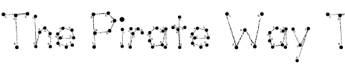 Font : LD-Dot-to-Dot Custom Text : The Pirate Way Test your own text here Click to download or to view this font on a tshirt that can be custom printed in Bali
