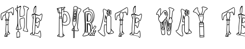 Font : LD-Dr Custom Text : The Pirate Way Test your own text here Click to download or to view this font on a tshirt that can be custom printed in Bali