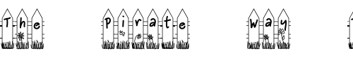 Font : LD-Fenced-In Custom Text : The Pirate Way Test your own text here Click to download or to view this font on a tshirt that can be custom printed in Bali