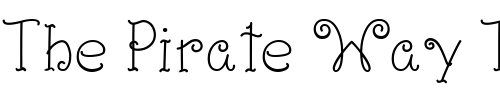 Font : LD-Filigree Custom Text : The Pirate Way Test your own text here Click to download or to view this font on a tshirt that can be custom printed in Bali