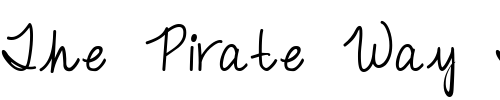 Font : LD-Fine-Script-4 Custom Text : The Pirate Way Test your own text here Click to download or to view this font on a tshirt that can be custom printed in Bali