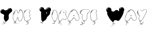 Font : LD-Helium-Ears-1 Custom Text : The Pirate Way Test your own text here Click to download or to view this font on a tshirt that can be custom printed in Bali