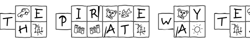Font : LD-Hopscotch Custom Text : The Pirate Way Test your own text here Click to download or to view this font on a tshirt that can be custom printed in Bali