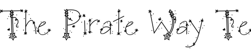 Font : LD-Stardust Custom Text : The Pirate Way Test your own text here Click to download or to view this font on a tshirt that can be custom printed in Bali