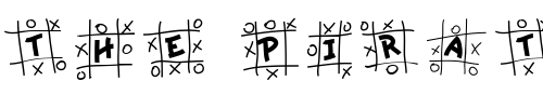 Font : LD-TicTacToe Custom Text : The Pirate Way Test your own text here Click to download or to view this font on a tshirt that can be custom printed in Bali