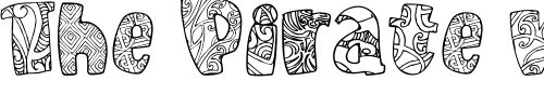 Font : LDJ-Maori Custom Text : The Pirate Way Test your own text here Click to download or to view this font on a tshirt that can be custom printed in Bali
