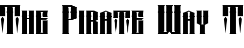 Font : LHF-Conclave-SHARP-reg Custom Text : The Pirate Way Test your own text here Click to download or to view this font on a tshirt that can be custom printed in Bali