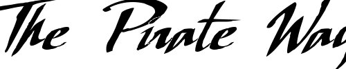 Font : LHF-Scriptana-REG-slant Custom Text : The Pirate Way Test your own text here Click to download or to view this font on a tshirt that can be custom printed in Bali