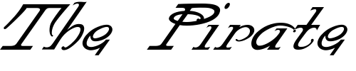 Font : LHFStrongItalic Custom Text : The Pirate Way Test your own text here Click to download or to view this font on a tshirt that can be custom printed in Bali