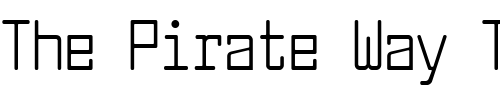 Font : Larabiefont-Condensed Custom Text : The Pirate Way Test your own text here Click to download or to view this font on a tshirt that can be custom printed in Bali