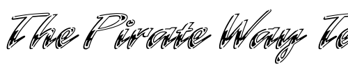 Font : Laser-Chrome-LET-Plain-1 Custom Text : The Pirate Way Test your own text here Click to download or to view this font on a tshirt that can be custom printed in Bali