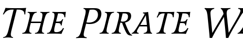 Font : LatienneURWDCDReg-Italic Custom Text : The Pirate Way Test your own text here Click to download or to view this font on a tshirt that can be custom printed in Bali