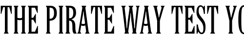 Font : Latin-Extra-Condensed-BT Custom Text : The Pirate Way Test your own text here Click to download or to view this font on a tshirt that can be custom printed in Bali
