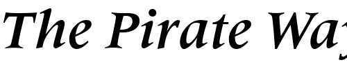 Font : Latin725-BT-Bold-Italic Custom Text : The Pirate Way Test your own text here Click to download or to view this font on a tshirt that can be custom printed in Bali