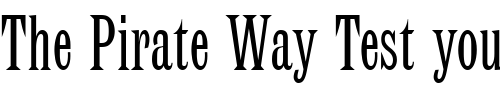 Font : LatinMT-Condensed Custom Text : The Pirate Way Test your own text here Click to download or to view this font on a tshirt that can be custom printed in Bali