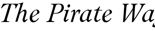 Font : Leamington-LightIta Custom Text : The Pirate Way Test your own text here Click to download or to view this font on a tshirt that can be custom printed in Bali