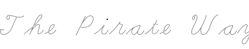 Font : Learning-Curve-Dashed-BV Custom Text : The Pirate Way Test your own text here Click to download or to view this font on a tshirt that can be custom printed in Bali