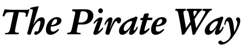 Font : Legacy-Serif-ITC-Bold-Italic Custom Text : The Pirate Way Test your own text here Click to download or to view this font on a tshirt that can be custom printed in Bali