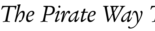 Font : Legacy-Serif-ITC-TT-BookItalic Custom Text : The Pirate Way Test your own text here Click to download or to view this font on a tshirt that can be custom printed in Bali