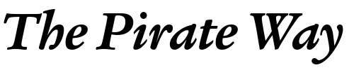 Font : Legacy-Serif-OS-ITC-TT-BoldIta Custom Text : The Pirate Way Test your own text here Click to download or to view this font on a tshirt that can be custom printed in Bali