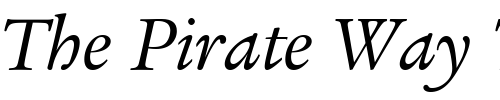 Font : LegacySerifITCOS-BookItalic Custom Text : The Pirate Way Test your own text here Click to download or to view this font on a tshirt that can be custom printed in Bali