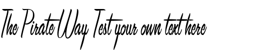 Font : LeisureScript Custom Text : The Pirate Way Test your own text here Click to download or to view this font on a tshirt that can be custom printed in Bali