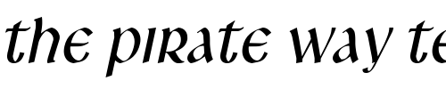 Font : Leo-Condensed-Italic Custom Text : The Pirate Way Test your own text here Click to download or to view this font on a tshirt that can be custom printed in Bali