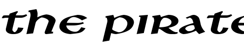 Font : Leo-Extended-BoldItalic Custom Text : The Pirate Way Test your own text here Click to download or to view this font on a tshirt that can be custom printed in Bali