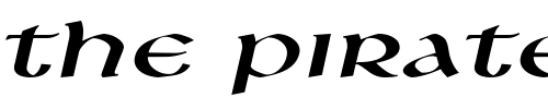 Font : Leo-Extended-Italic Custom Text : The Pirate Way Test your own text here Click to download or to view this font on a tshirt that can be custom printed in Bali