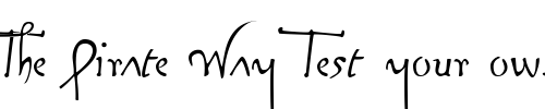 Font : LeonardoHand-Normal Custom Text : The Pirate Way Test your own text here Click to download or to view this font on a tshirt that can be custom printed in Bali