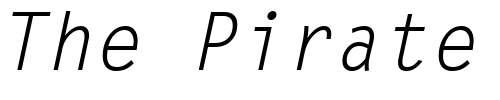Font : Letter-Gothic-MT-Oblique Custom Text : The Pirate Way Test your own text here Click to download or to view this font on a tshirt that can be custom printed in Bali