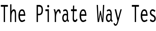 Font : LetterGothicCondensed Custom Text : The Pirate Way Test your own text here Click to download or to view this font on a tshirt that can be custom printed in Bali