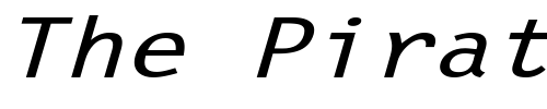 Font : LetterGothicExtended-Slanted Custom Text : The Pirate Way Test your own text here Click to download or to view this font on a tshirt that can be custom printed in Bali