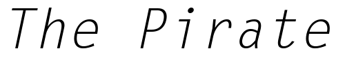 Font : LetterGothicSlanted Custom Text : The Pirate Way Test your own text here Click to download or to view this font on a tshirt that can be custom printed in Bali