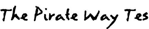 Font : LettresEclatees-SemiBold Custom Text : The Pirate Way Test your own text here Click to download or to view this font on a tshirt that can be custom printed in Bali