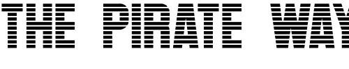 Font : LevelorDisplayCapsSSK Custom Text : The Pirate Way Test your own text here Click to download or to view this font on a tshirt that can be custom printed in Bali
