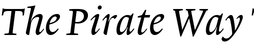 Font : Lexicon-No1-Italic-A-Txt Custom Text : The Pirate Way Test your own text here Click to download or to view this font on a tshirt that can be custom printed in Bali