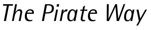 Font : Libre-Semi-Sans-SSi-Italic Custom Text : The Pirate Way Test your own text here Click to download or to view this font on a tshirt that can be custom printed in Bali