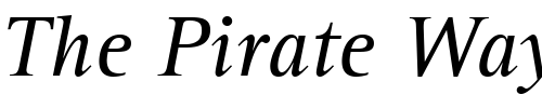 Font : Libre-Serif-SSi-Italic Custom Text : The Pirate Way Test your own text here Click to download or to view this font on a tshirt that can be custom printed in Bali
